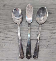 Holmes &amp; Edwards IS Bright Future Silverplate 3 Pc Set - Butter, Sugar, ... - £18.50 GBP