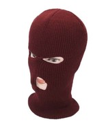 Burgundy 3Hole Full Ski Cap Balaclava Outdoor Winter Beanie Tactical Hat - $29.99