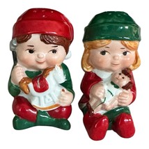 Vintage 1983 Avon Santa&#39;s Helpers Elves Salt and Pepper Shakers Christmas - $621.08 MXN