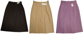 Skirt Solid Colour Folds Wool Blend Autumn Winter Casual Made IN Italy 42 - 52 - £34.25 GBP+