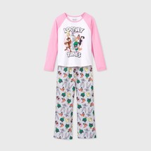 Looney Tunes Girls Long Sleeve Top and Pants 2-Piece Pajama Set - Size XS - £3.92 GBP