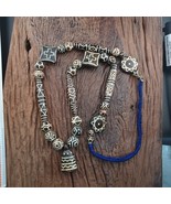 Collier ancien perles en bois pétrifié Pumtek birman d&#39;Asie du Sud fin X... - $1,749.20 MXN