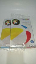  Beach Ball Glossy 6 Panel Multi Color 20 Inch Pool Party Beachball Set Of 2 - £4.00 GBP