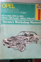 1970 thru 1974 Haynes Opel Manta Coupe1584cc  1897cc  Auto Repair Manual - $30.00