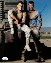 DOLPH LUNDGREN SIGNED 8X10 PHOTO UNIVERSAL SOLDIER W/ JEAN-CLAUDE VAN DA... - £93.99 GBP