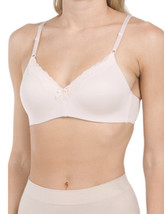 MAIDENFORM Comfort Devotion Demi Coverage Wire-Free Bra With Lift Light Pink 36C - £13.11 GBP