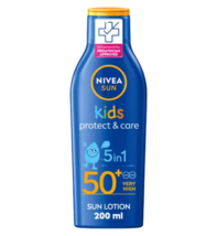 NIVEA SUN Kids Protect & Care Suncream Lotion SPF 50+ 200ml - $12.95