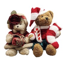 Christmas Teddy Bears Stuffed Animals Boy by Dan Dee 16&quot; &amp; Unlabeled Gir... - $25.98