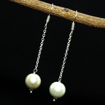 Mother Of Pearl Natural Gemstone Handmade Earrings Solid 925 Silver Jewelry - £4.07 GBP