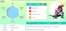 ✨ Shiny Legendary Pokemon Shiny Koraidon ✨ Jumbo Mark Max Size Xxxl ✨ - £2.32 GBP