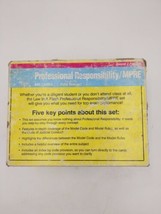 Law in a Flash Professional Responsibility / MPRE 2-Part Set 840 Cards 1990 Vtg - £23.72 GBP