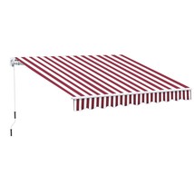 Outsunny 10x8 Retractable Awning - Wine Red, UV &amp; Water Resistant - $253.99
