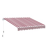 Outsunny 10x8 Retractable Awning - Wine Red, UV &amp; Water Resistant - €219,56 EUR