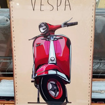 Vespa Italian motor bike scooter heavy aluminum metal sign - £71.65 GBP