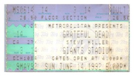 Grateful Morti Concerto Ticket Stub Giugno 14 1992 East Rutherford Nuovo Maglia - £39.40 GBP