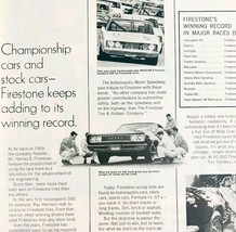 1968 Firestone Tires Win Records Advertisement Life Magazine Automobilia... - $19.99