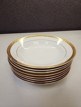 Set of 8 soup bowls Plates Sango 8453 vintage china in Empress Gold - £16.44 GBP