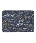 Mondxflaur Waves Non Slip Bathroom Mat for Shower Quick Dry Diatom Mud Rugs - $26.05 CAD
