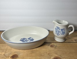 Pfaltzgraff Yorktowne Vintage Oval Baker Casserole Dish And Creamer Ston... - £18.56 GBP