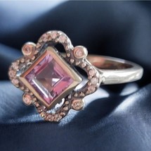 Vintage Avon Sterling Silver Amethyst Ring, Size 6 - $40.00