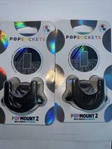 2 Pack Deal Popsockets PopMount 2 Multi Surface Popsocket Mount Black - £20.56 GBP