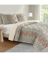 The Linen Closet Quilt Set Multicolor Shams 3-Piece Mahalia Reversible - $148.99+