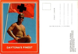 Florida Daytona Beach Male Lifeguard Famous Resort VTG Postcard - £7.39 GBP