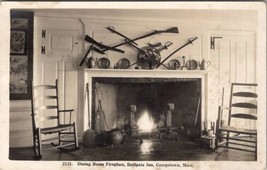 Georgetown Mass RPPC Baldplate Inn Dining Room Fireplace c1930 Postcard H28 - £12.73 GBP