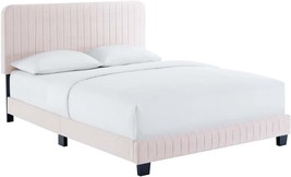 Pink Modway Celine Channel Tufted Performance Velvet Twin Platform Bed. - £186.66 GBP