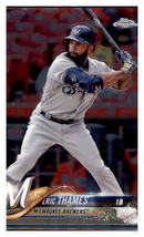 2018 Topps Chrome Eric Thames  Milwaukee Brewers #7 Baseball card   M32P4 - £2.06 GBP