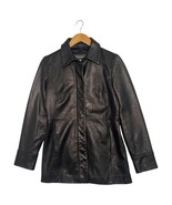 VTG Banana Republic Jacket Womens Medium Black Leather Butter Soft Moto ... - $5,466.85 MXN