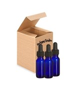 Perfume Studio Empty Cobalt Blue Glass Round Bottle with Dropper .5 Oz /... - $10.74 CAD