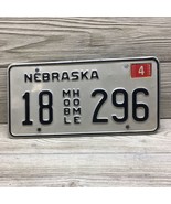 Nebraska License Plate Mobile Home # 18-296 White With Black Fast Shipped - $169.16 MXN