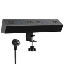 Desk Edge Power Strip With Usb C, 10 In 1 Wide Spaced Removable Desktop Power St - £73.31 GBP