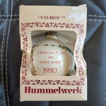 Vintage 1980 Hummelwerk Glass Satin Unbreakable Christmas Co-Boy Ornament - £9.69 GBP