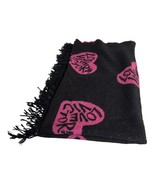 Victoria&#39;s Secret Black Pink Love Throw Blanket Tapestry Valentines Day ... - £28.49 GBP