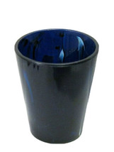 Vtg Estee Lauder Brush Holder Blue Marble Plastic Makeup Cosmetic Vanity Cup - $12.00