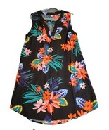 Womens Old Navy Tropical Hawaiian Floral Black Sleeveless Medium Dress S... - €21,18 EUR