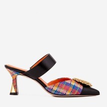 The Valencia Multicolor Leather Women Jewel Heel Mule Sandal image 8