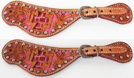 Horse Western Riding Cowboy Boots Leather Spur Straps Tack  7417 - $455.48 MXN