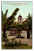 Santa Barbara Mission Garden santa barbara CA California UNP DB Postcard U19 - £3.22 GBP