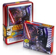 Crayola Star Wars Limited Edition 64 Count Crayons in DARTH VADER Tin - NEW! - £10.17 GBP