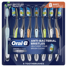 Oral-B CrossAction Advanced Soft Bristle Toothbrush, 8-pack - £14.84 GBP