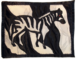 Zebra: Quilted Art Wall Hanging - $65.00