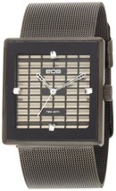 EOS New York Unisex 303SBLK Petra Acciaio Inox Rete Nero Analogico Orolo... - £81.24 GBP