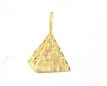Pyramid Unisex Charm 14kt Yellow Gold 390345 - £119.75 GBP