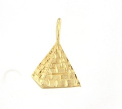 Pyramid Unisex Charm 14kt Yellow Gold 390345 - £119.75 GBP
