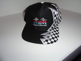 Marine Machine embroidered black baseball cap with checkered Flags - £23.88 GBP