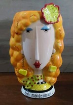 Dolly Mama&#39;s High Maintenance Lady Head Vase Makeup Pencil Holder 6&#39;&#39; Po... - £18.20 GBP
