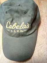 Cabela&#39;s Club Gray &amp; Yellow Adjustable Baseball Hat Cap Strapback Adult Cotton - £7.58 GBP